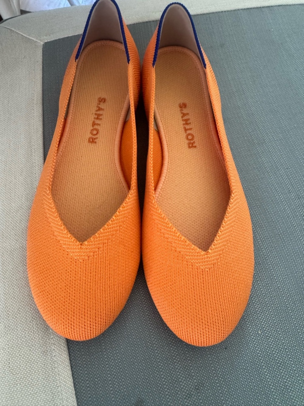 Rothy's Orange Knit Flats - NWOT